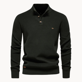Ashton Button Mockneck Sweater | Lupi
