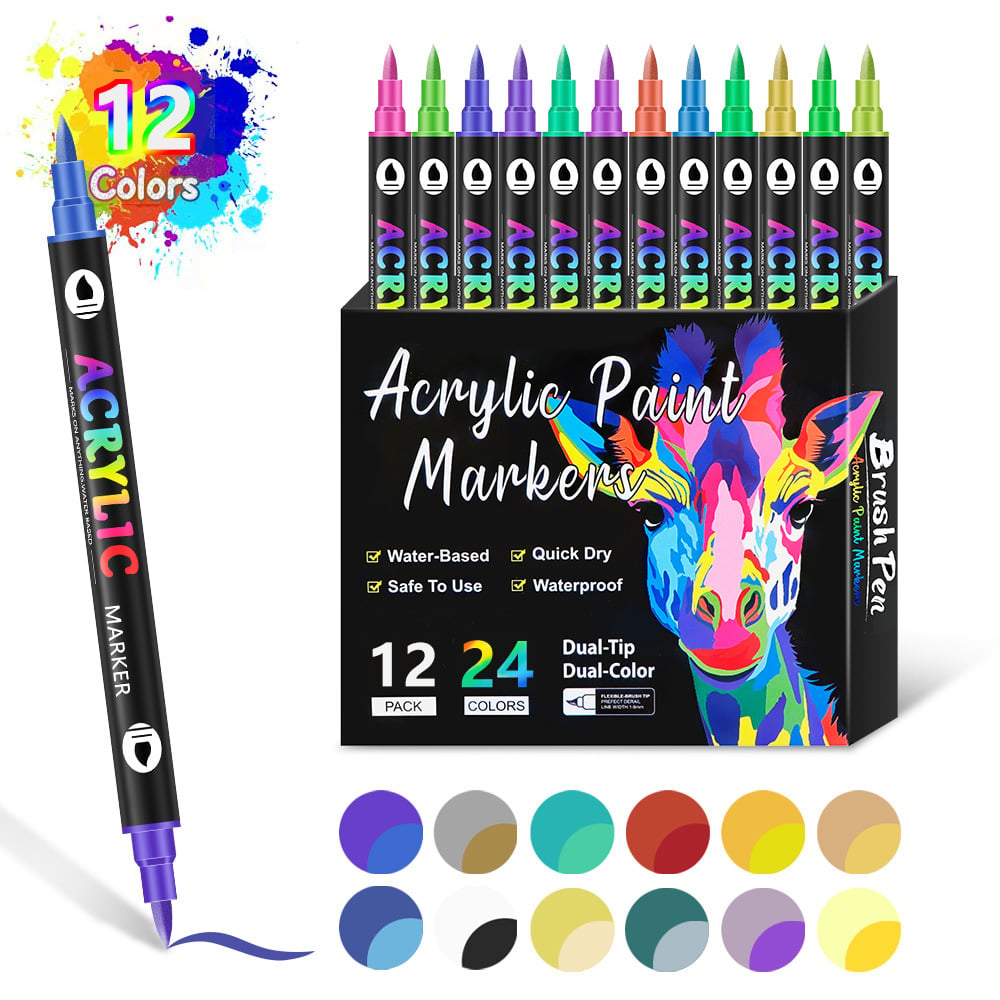 ColorCraft - Dual Tip Acrylic Marker for Precision Art
