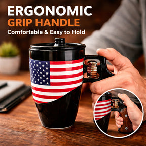 SharpSip – Revolver Gun Inspired Mug