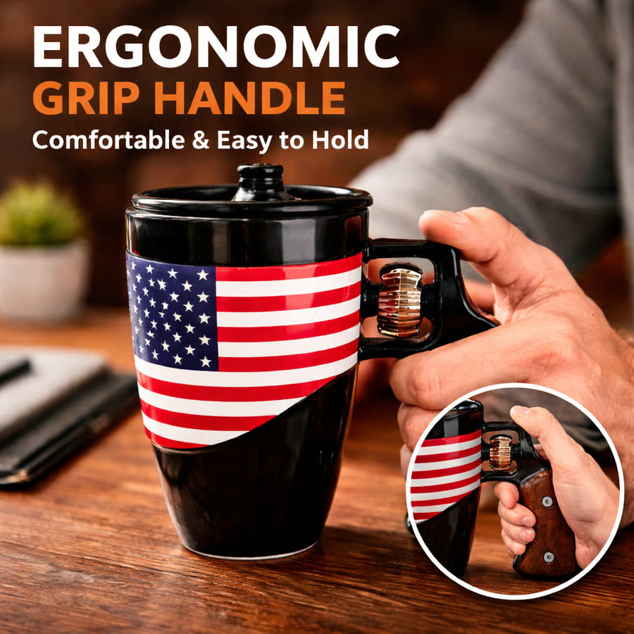 SharpSip – Revolver Gun Inspired Mug