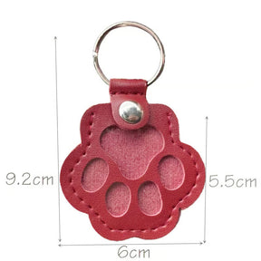 FurTag – Paw Shaped Leather Keychain