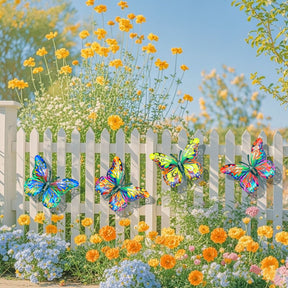 FlutterGlow – Metal Butterfly Wall Art