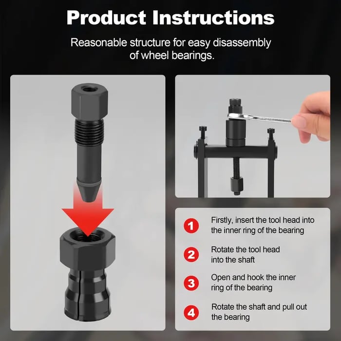 SteelGrip – Industrial Bearing Puller Tool Set
