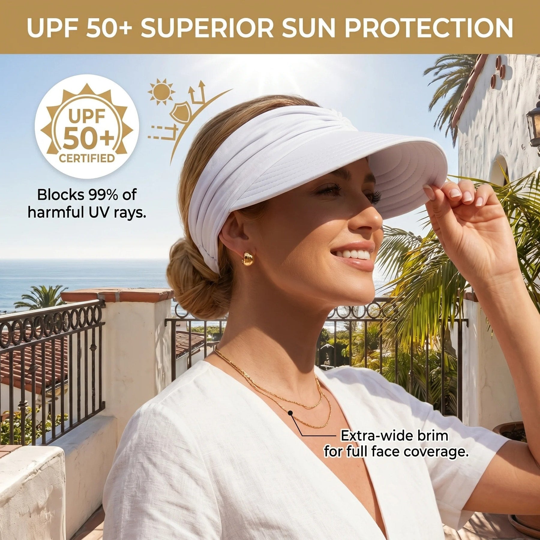 SunPony – UPF 50+ Ponytail Sun Visor Hat