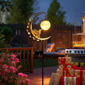 MoonFeather – Hummingbird Solar Garden Stake Light