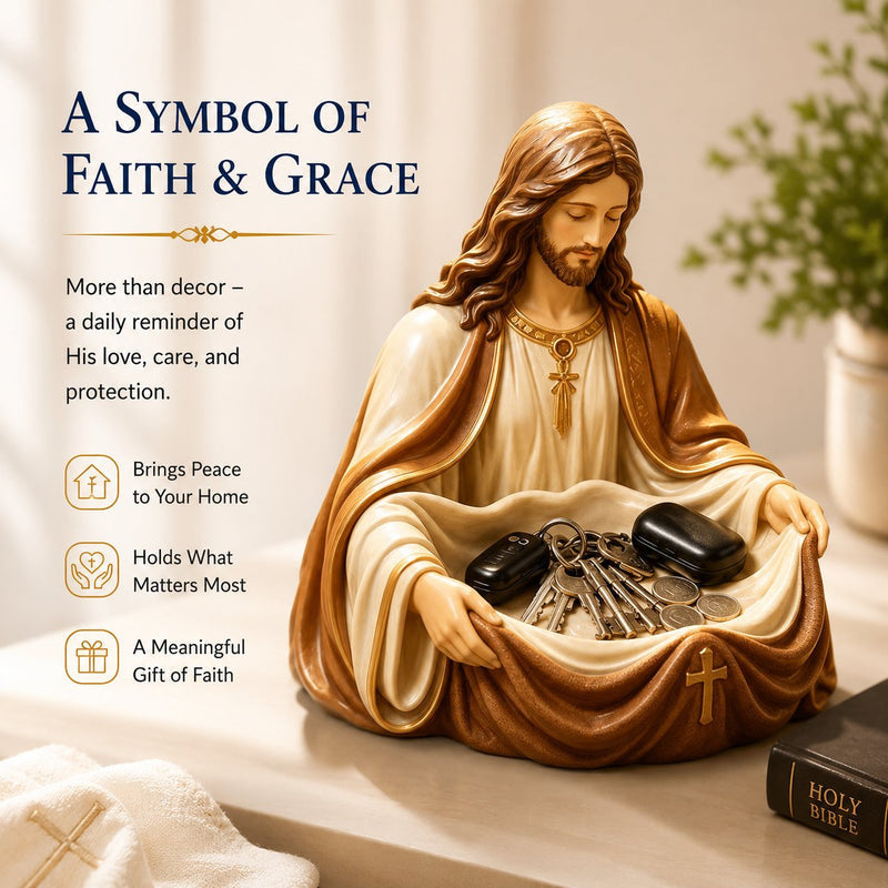 FaithKeeper – Handcrafted Jesus Storage Bowl