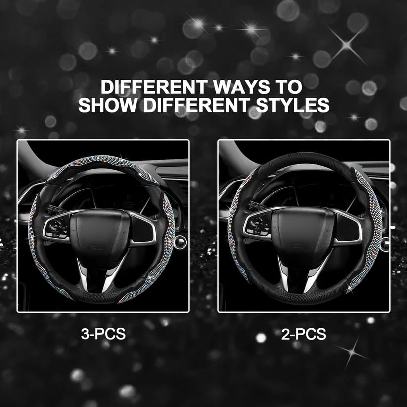 LuxiDrive – Crystal Studded Steering Wheel Cover