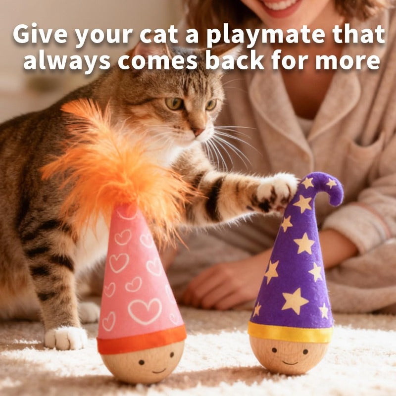 PawWobble – Wooden Wobble Cat Toy