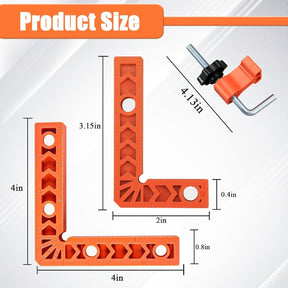 CornerPro - 90 Degree Corner Clamp & Positioning Square Set (3" & 4")