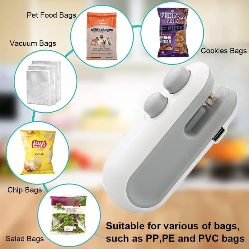 SnapSeal – Portable Bag Sealer with Cutter & Magnet