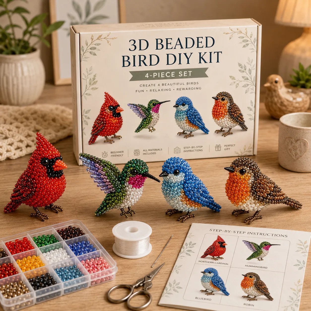 BeadCraft Mini – Tiny 3D Beaded Animal DIY Kit