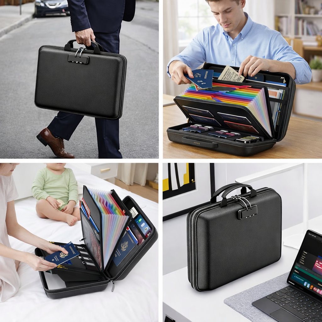 FileFort – Combination Lock Document Organizer