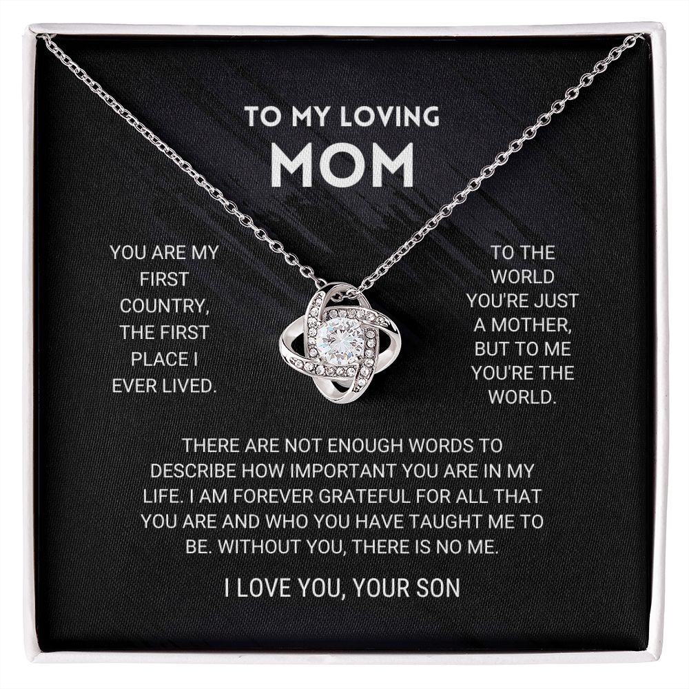 ForeverMom – Heartfelt Love Knot Necklace Gift