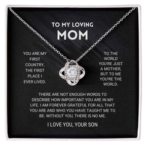 ForeverMom – Heartfelt Love Knot Necklace Gift