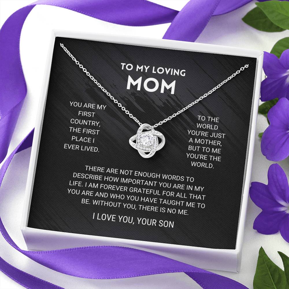ForeverMom – Heartfelt Love Knot Necklace Gift
