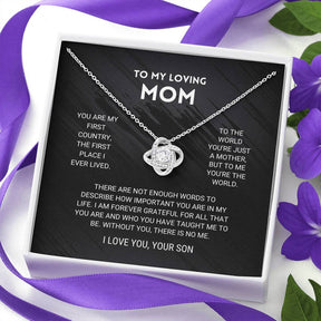 ForeverMom – Heartfelt Love Knot Necklace Gift