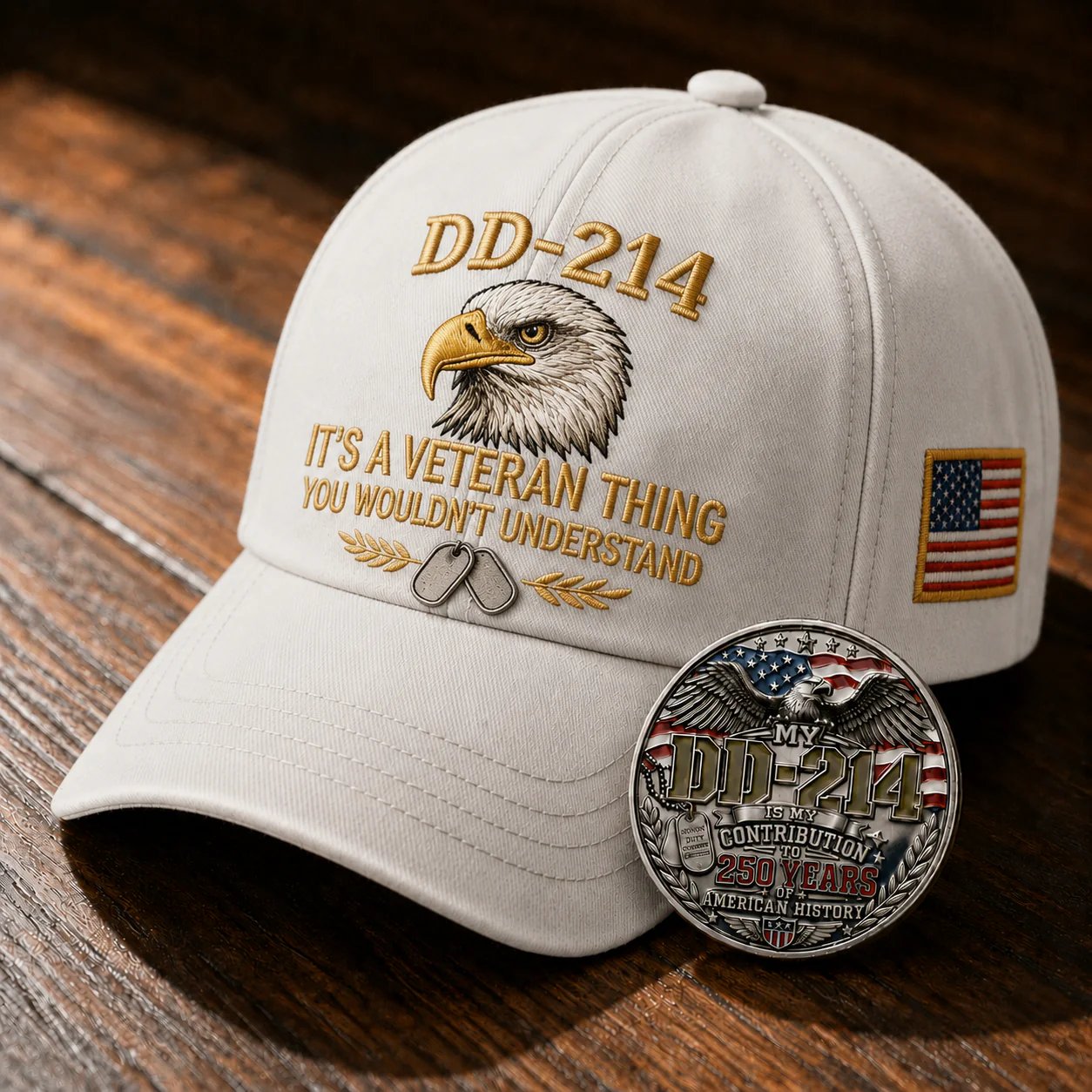 HonorWear – 3D Embroidered Veteran Cap