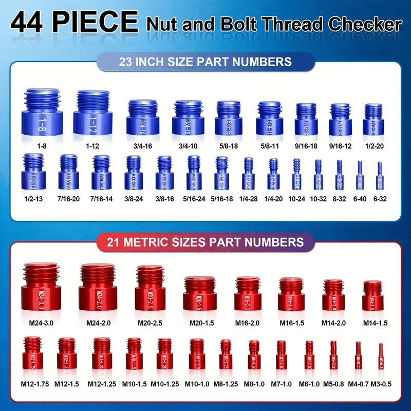 ScrewSense – 44Pcs Alloy Thread Inspector Set