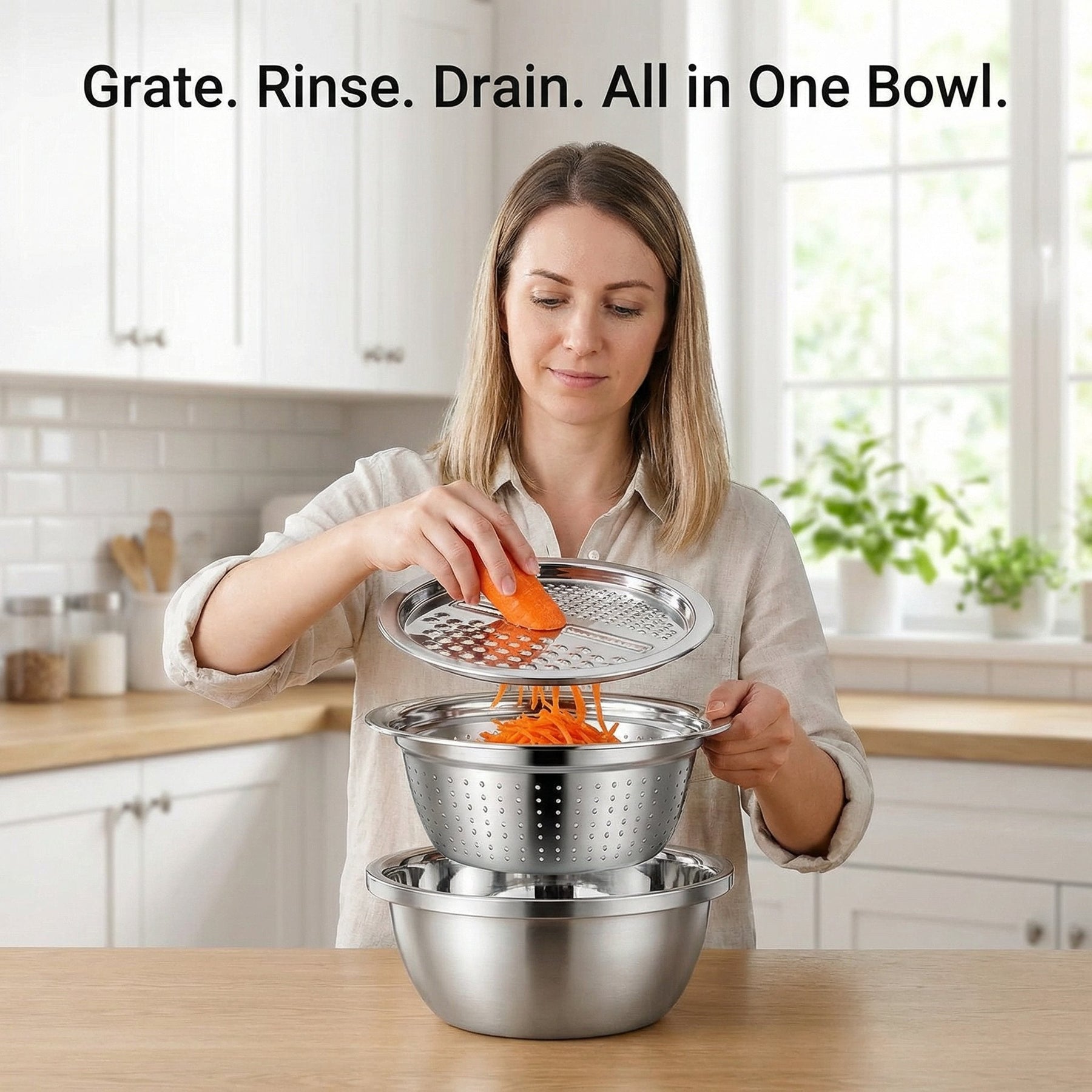 EcoChef - Durable Stainless Steel Multi-Purpose Bowl