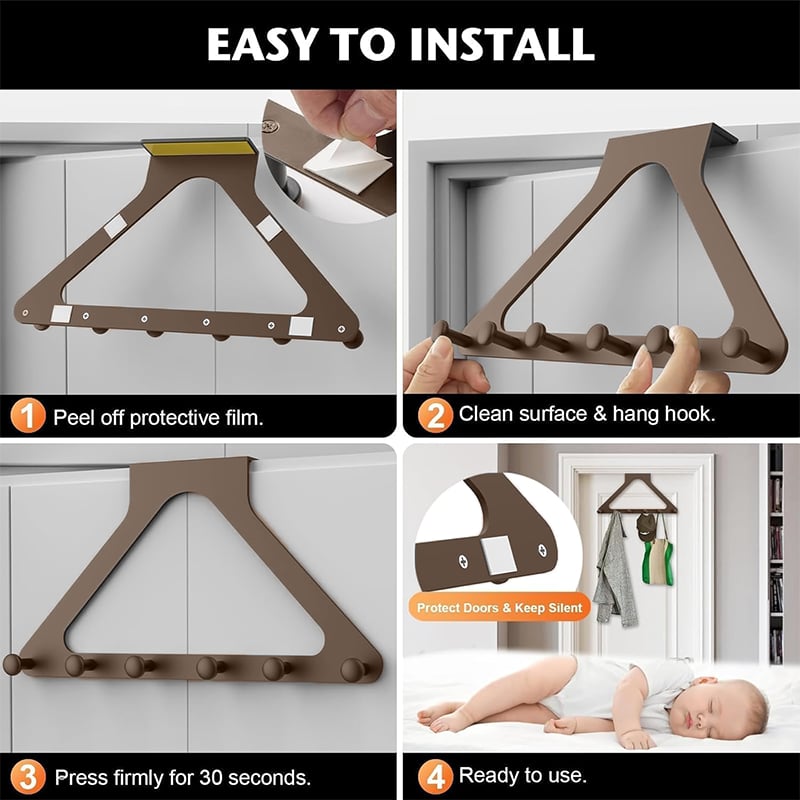 ClutterFree – Space-Saving Door Hanger Organizer