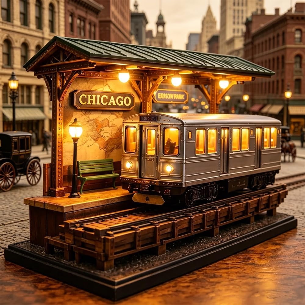UrbanTrack Glow – Chicago Night Lamp