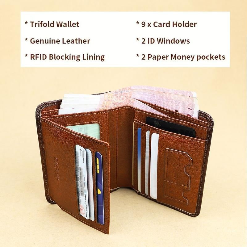 LumeVault – Premium Top-Grain Leather Security Wallet