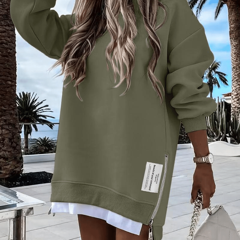 AuraWear – Comfortable Long Sleeve Pullover Casual Dress