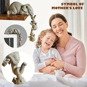 ElevaWood – Handcrafted Wooden Elephant Family Set