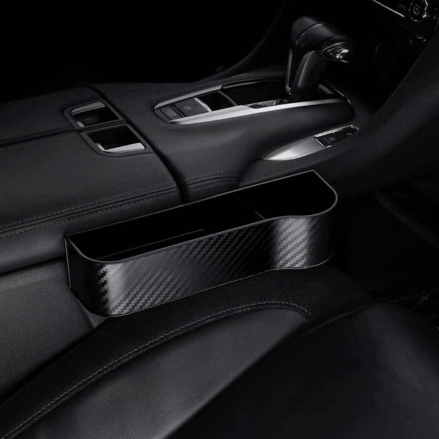 DriveMate – Multi Pocket Leather Car Seat Storage Organizer