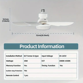 SmartBreez PRO | 2-in-1 Ceiling Fan & LED Light