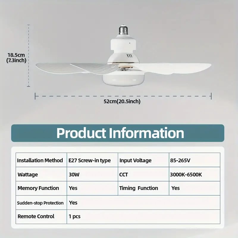 SmartBreez PRO | 2-in-1 Ceiling Fan & LED Light
