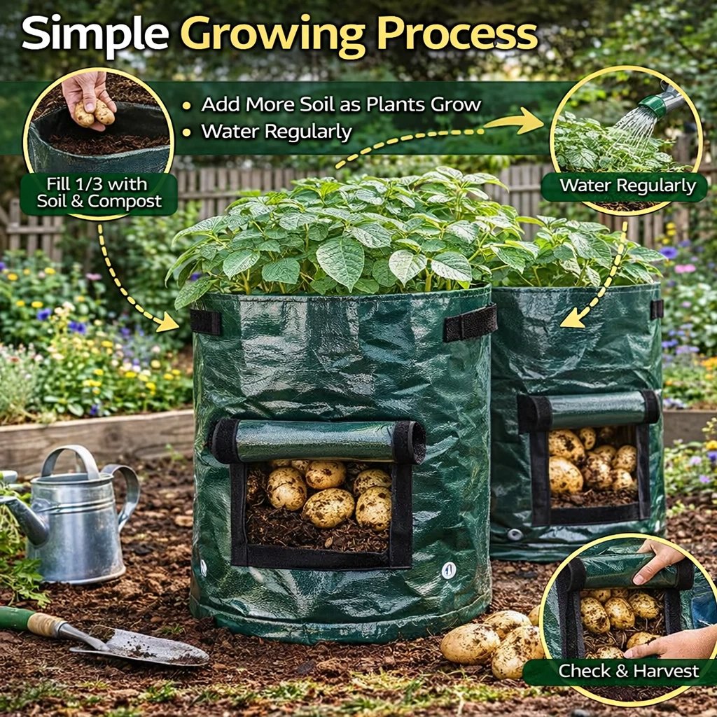 GrowFlex – Gallon Garden Cloth Planting Bags