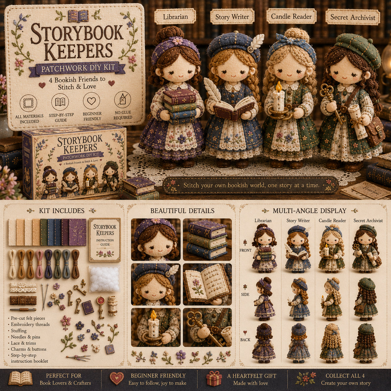TinyWorlds – Cozy Patchwork DIY Craft Kit Collection