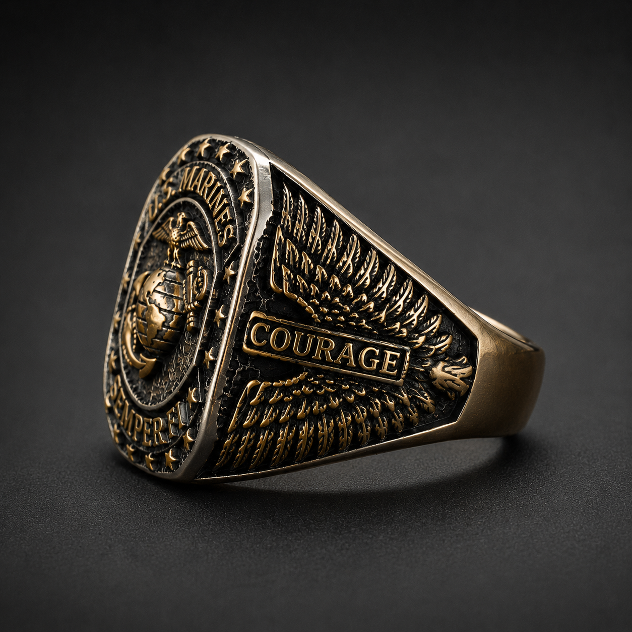 IronSemper – Eagle Anchor Military Ring