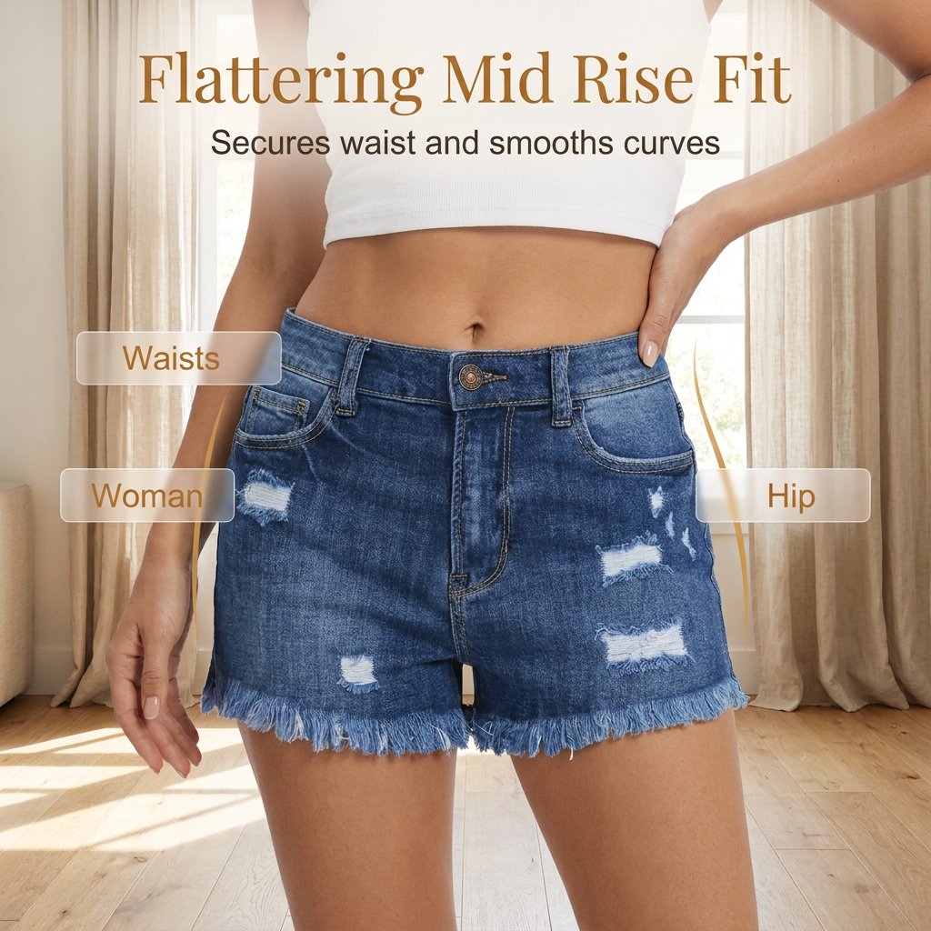 BlueBelle - Distressed Denim Shorts