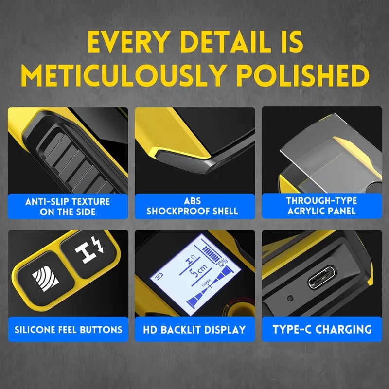 WallSense Pro – Precision Metal Detector Wall Scanner