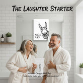 📢Limited-time 50% OFF🏡✨Funny Bathroom Wall Art - "Nice Ass" Donkey Print