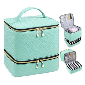 PolishPro – Deluxe Double‑Layer Nail Organizer Case