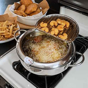 CookForge – Premium Stainless Frying Po & Oil Control Rack System