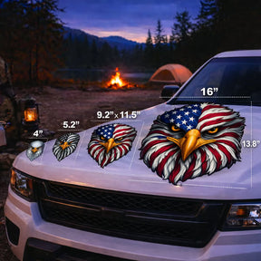 BoldEagle – Reflective Patriotic USA Flag Sticker