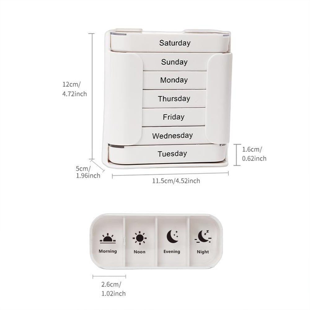 PillMaster – Weekly Medication Organizer Box