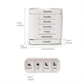 PillMaster – Weekly Medication Organizer Box