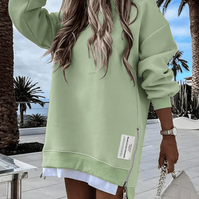 AuraWear – Comfortable Long Sleeve Pullover Casual Dress