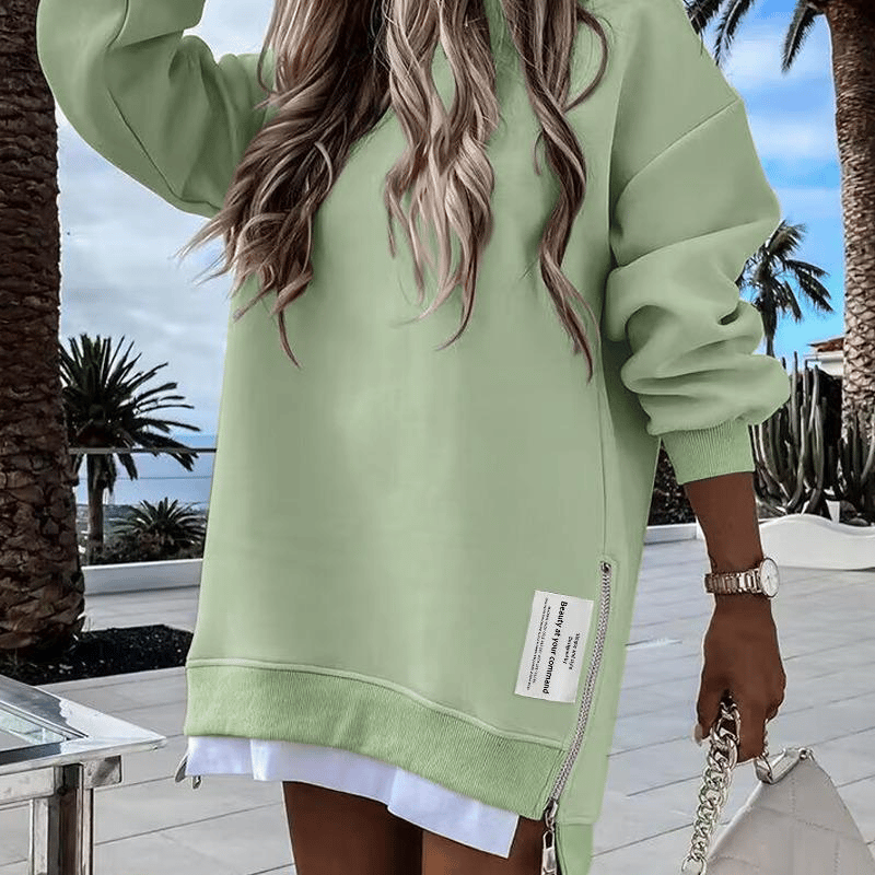 AuraWear – Comfortable Long Sleeve Pullover Casual Dress