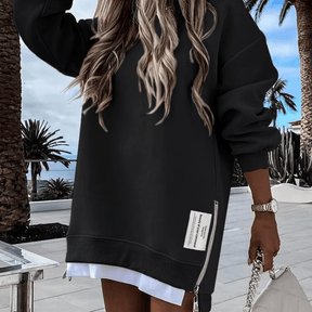 AuraWear – Comfortable Long Sleeve Pullover Casual Dress
