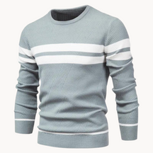 Zander Field Stripe Cotton Crewneck | Lupi