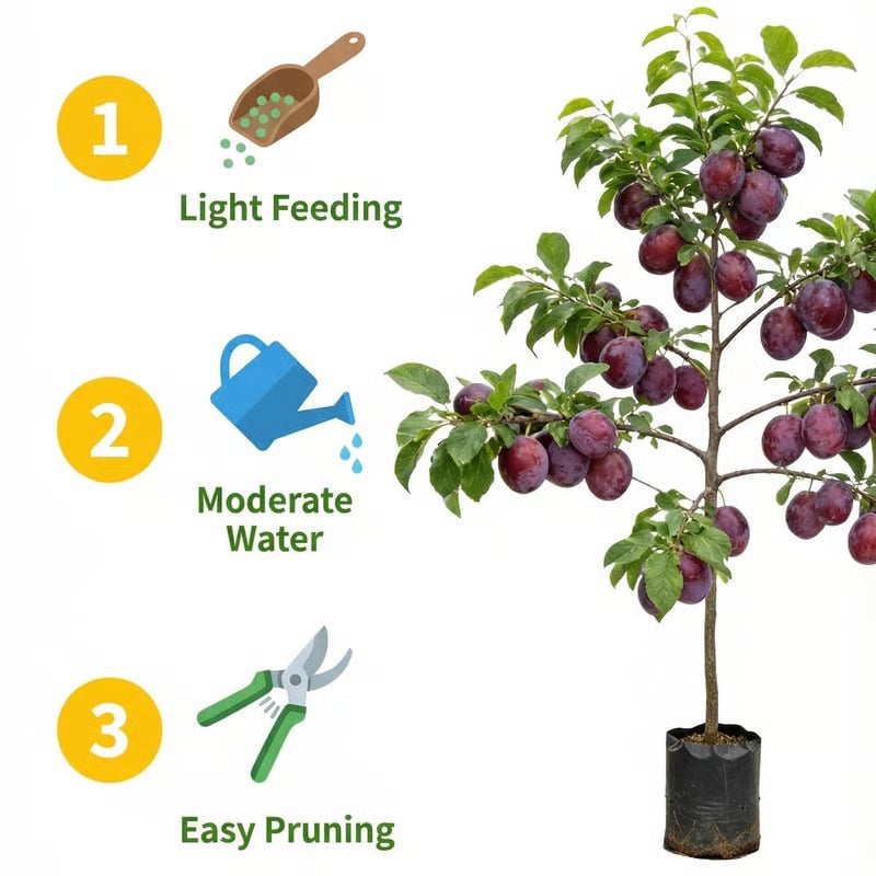 PureHarvest – Heirloom Non-GMO Grafted Plum Tree Sapling