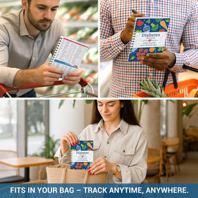 GlucoTrack – Diabetes Tracker Book with Food List