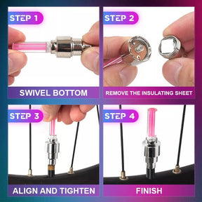 NeonSpin Lights – LED Tire Valve Glow