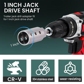 TowCore – Electric Drill Trailer Jack Tool